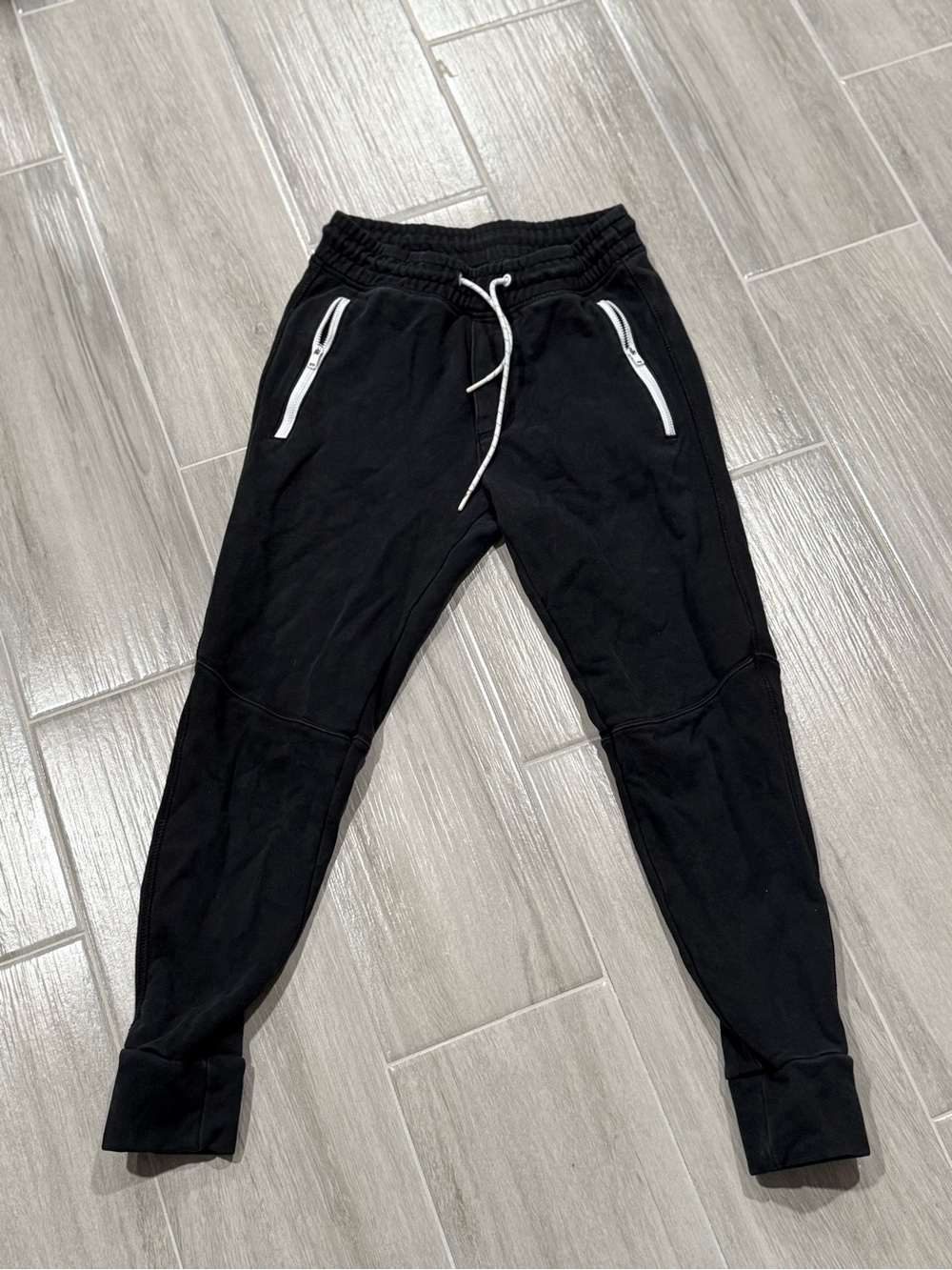 Men's Black and White American Eagle Jogger Pants